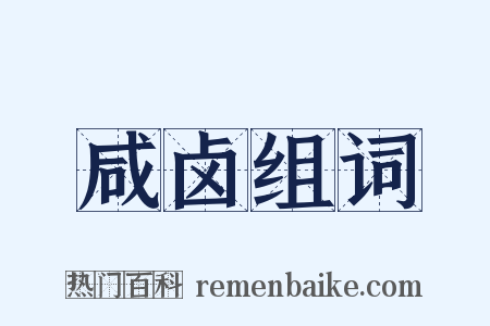 咸卤组词是什么意思的图片